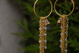 Boucles d'oreilles décorées avec labradorites