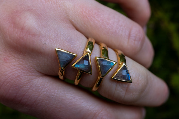 Bague avec labradorite