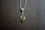 925 Silver Pendant with Green Baltic Amber