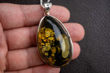 Oval Pendant in 925 Silver with Baltic Sea Amber (Copy)