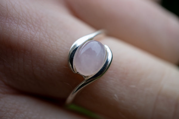 Bague avec quartz rose