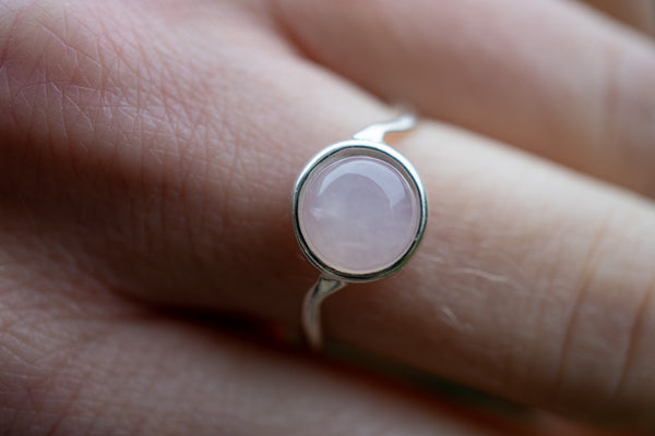 Bague avec quartz rose