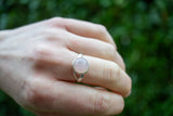 Bague avec quartz rose