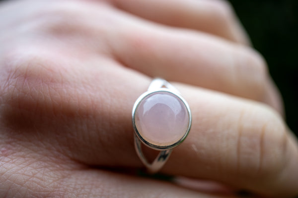 Bague avec quartz rose