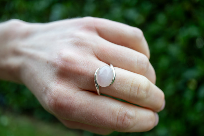 Bague avec quartz rose