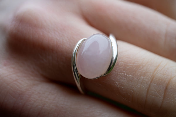 Bague avec quartz rose