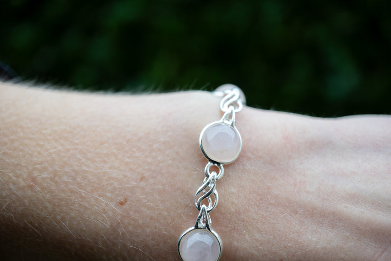 Bracelet avec quartz rose