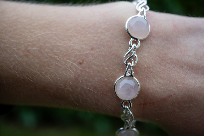 Bracelet avec quartz rose