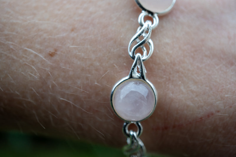 Bracelet avec quartz rose