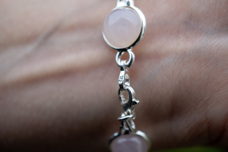 Bracelet avec quartz rose