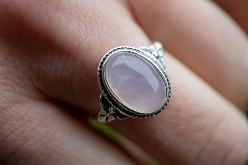 Bague avec quartz rose