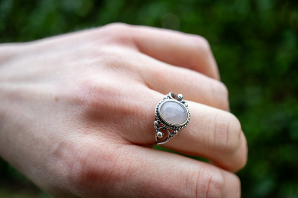 Bague avec quartz rose