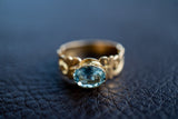 18K Gold and Aquamarine Ring