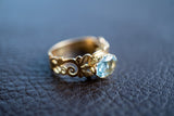 18K Gold and Aquamarine Ring