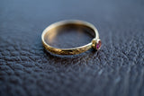 18K gold and pink tourmaline ring