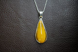 Pendentif en Argent 925 avec Ambre Jaune de la Mer Baltique