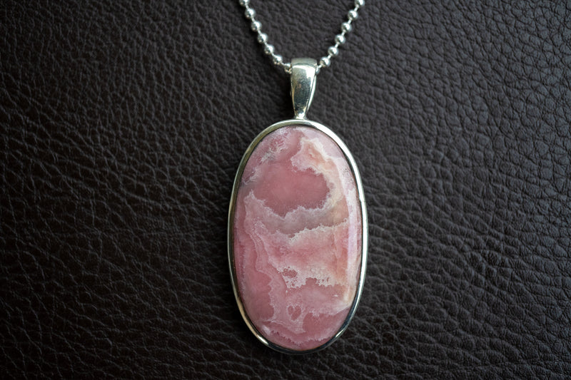 925 Silver and Rhodochrosite Pendant