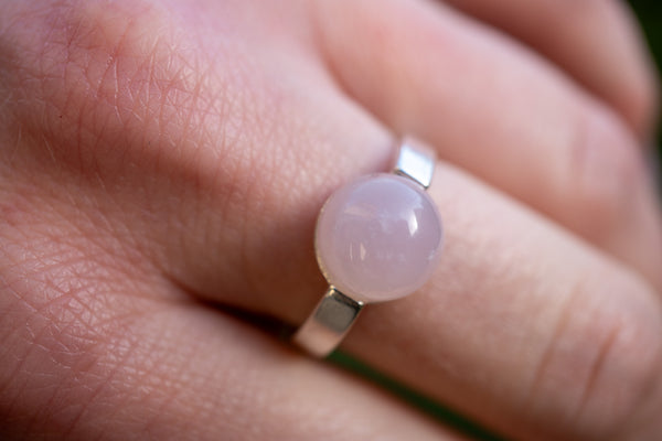 Bague avec quartz rose