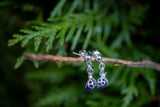 925 Silver and Amethyst Ladybug Earrings (small)