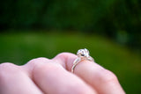 Bague coccinelle avec quartz rose